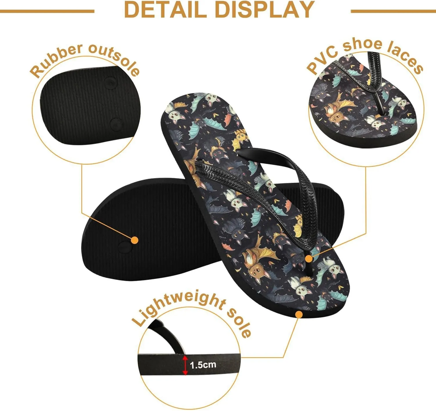 MNSRUU Flip Flops for Women Men Gothic Skull and Flower Flip Flops Womens Slides Men Sandals Shower Slippers Summer Non-Slip Flipflops for Swim Beach Bathroom, XS