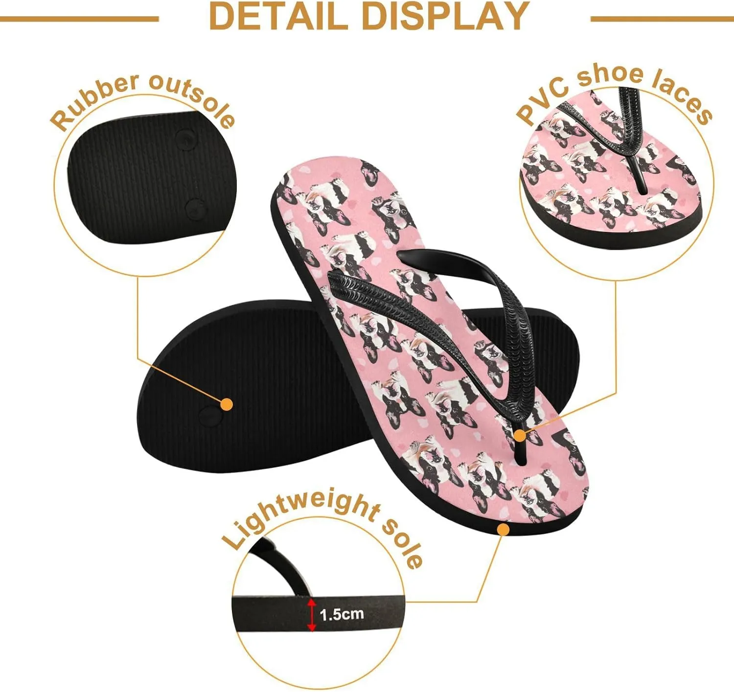 MNSRUU Flip Flops for Women Men Panda Rainbow Flip Flops Womens Slides Men Sandals Shower Slippers Summer Non-Slip Flipflops for Swim Beach Bathroom, XS