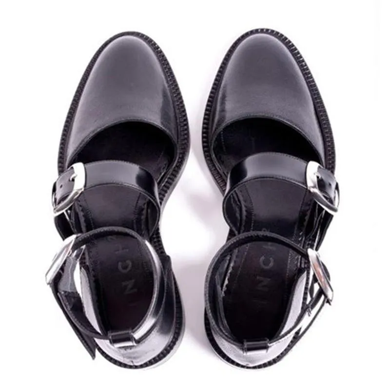 New Fashion Trends Outfits Low Heel Shallow Buckle Sandals