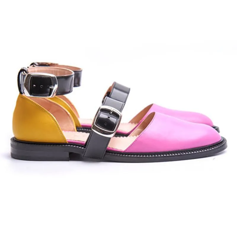 New Fashion Trends Outfits Low Heel Shallow Buckle Sandals