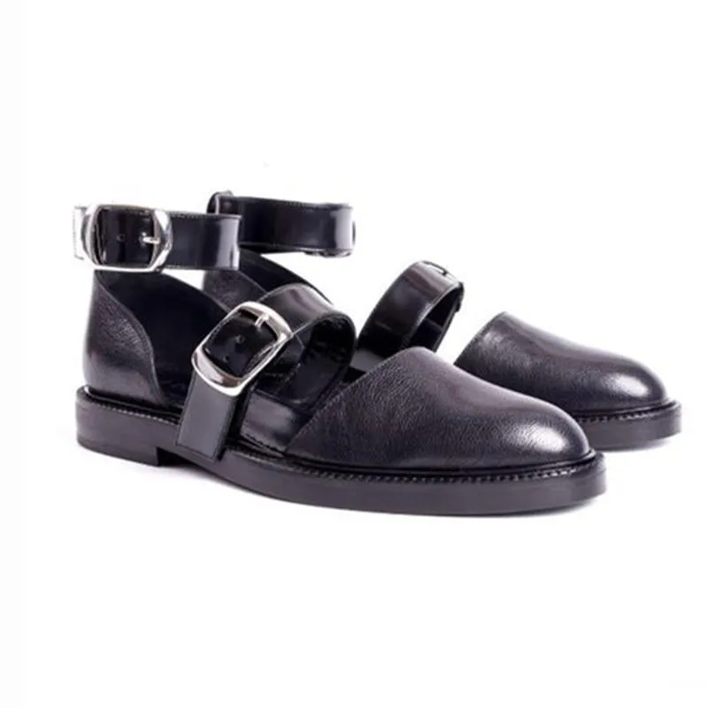 New Fashion Trends Outfits Low Heel Shallow Buckle Sandals