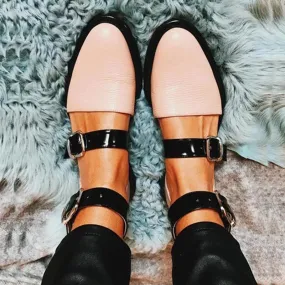 New Fashion Trends Outfits Low Heel Shallow Buckle Sandals