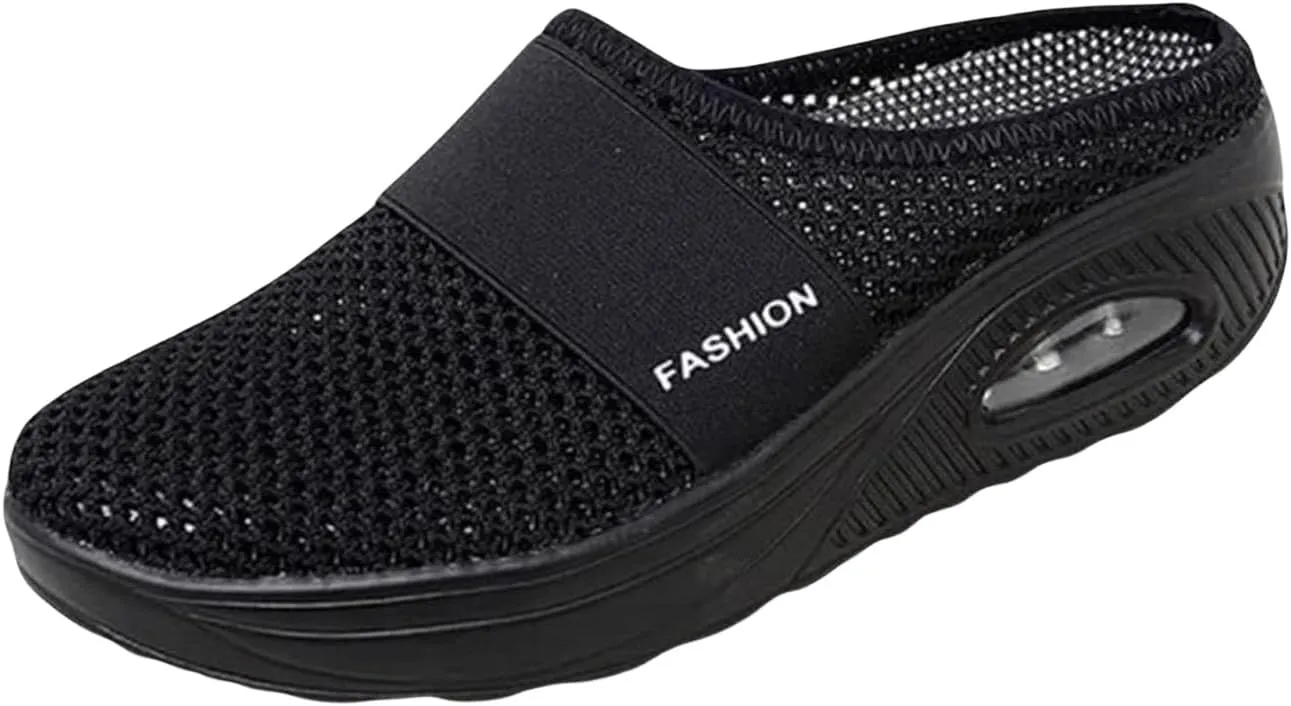 Orthopedic Slippers for Women Comfort Wear Orthowear Shoes Diabetic Shoes Sandals Air Cushion Slip On Walking Shoe with Arch-Support Womens Comfortorthowear Shoe Breathable Slippers
