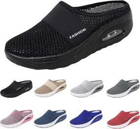 Orthopedic Slippers for Women Comfort Wear Orthowear Shoes Diabetic Shoes Sandals Air Cushion Slip On Walking Shoe with Arch-Support Womens Comfortorthowear Shoe Breathable Slippers
