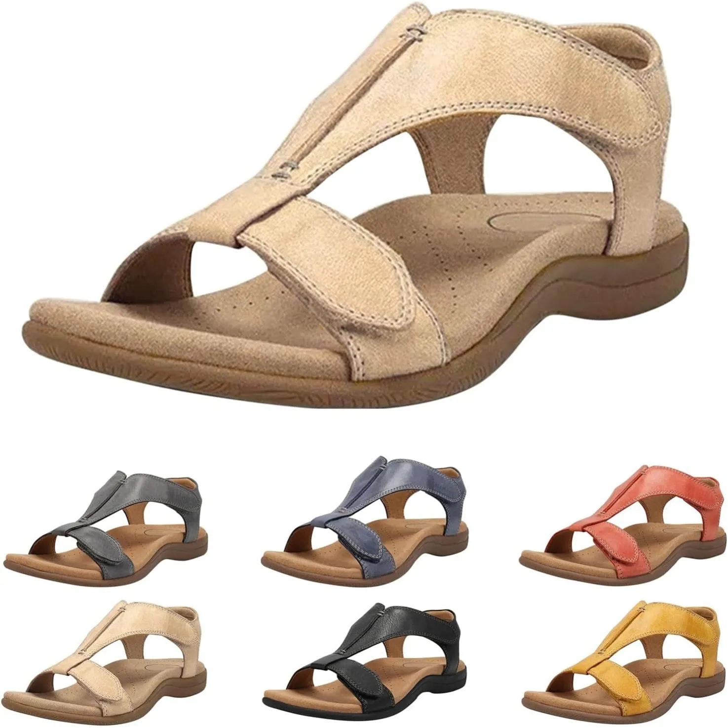 Orthowalkway Womens Sandals, Summer Sandals Women Comfortable Dressy Arch 2025 Support Walking Orthopedic Sandal