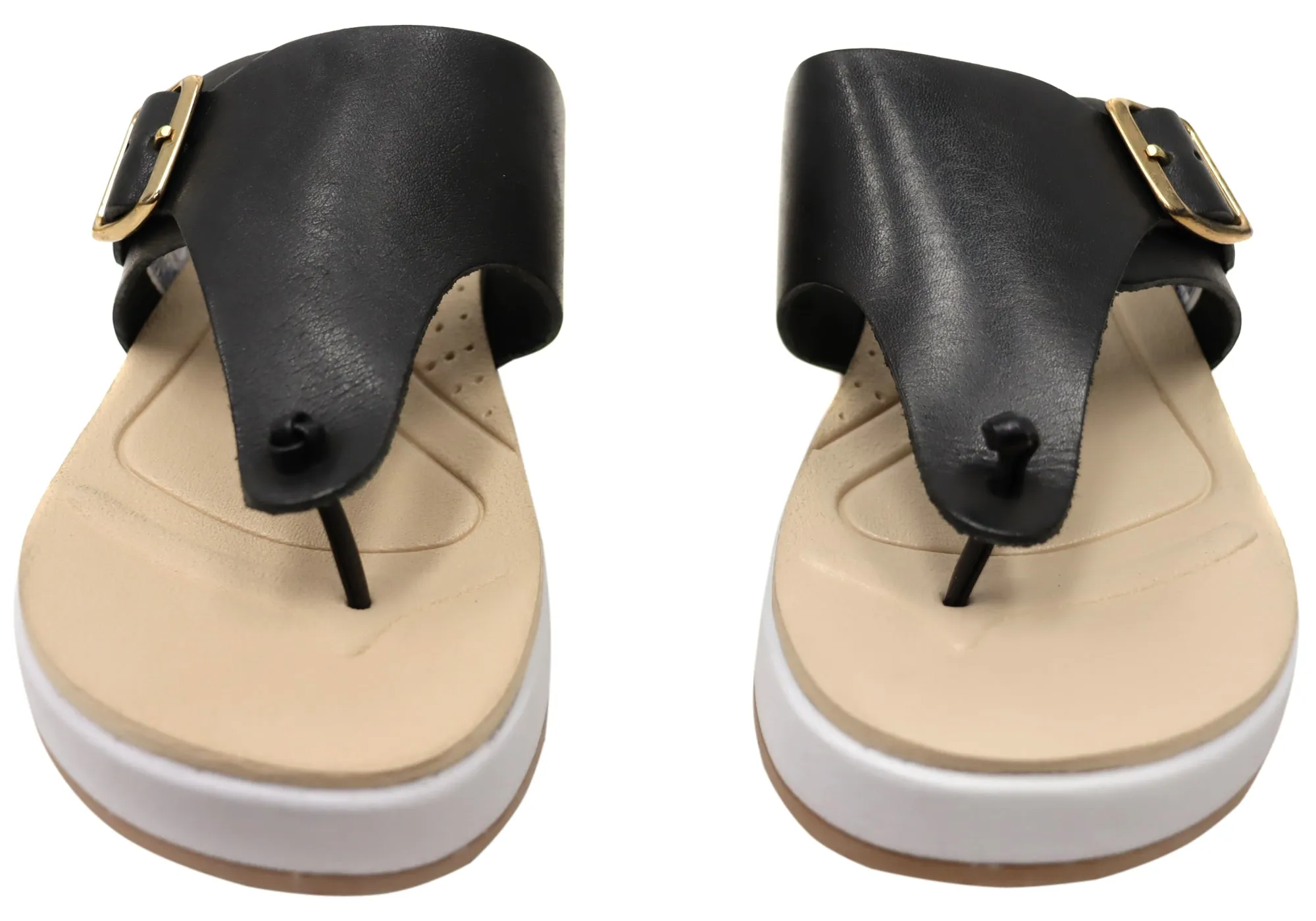Pegada Nolo Womens Comfort Leather Thongs Sandals Made In Brazil