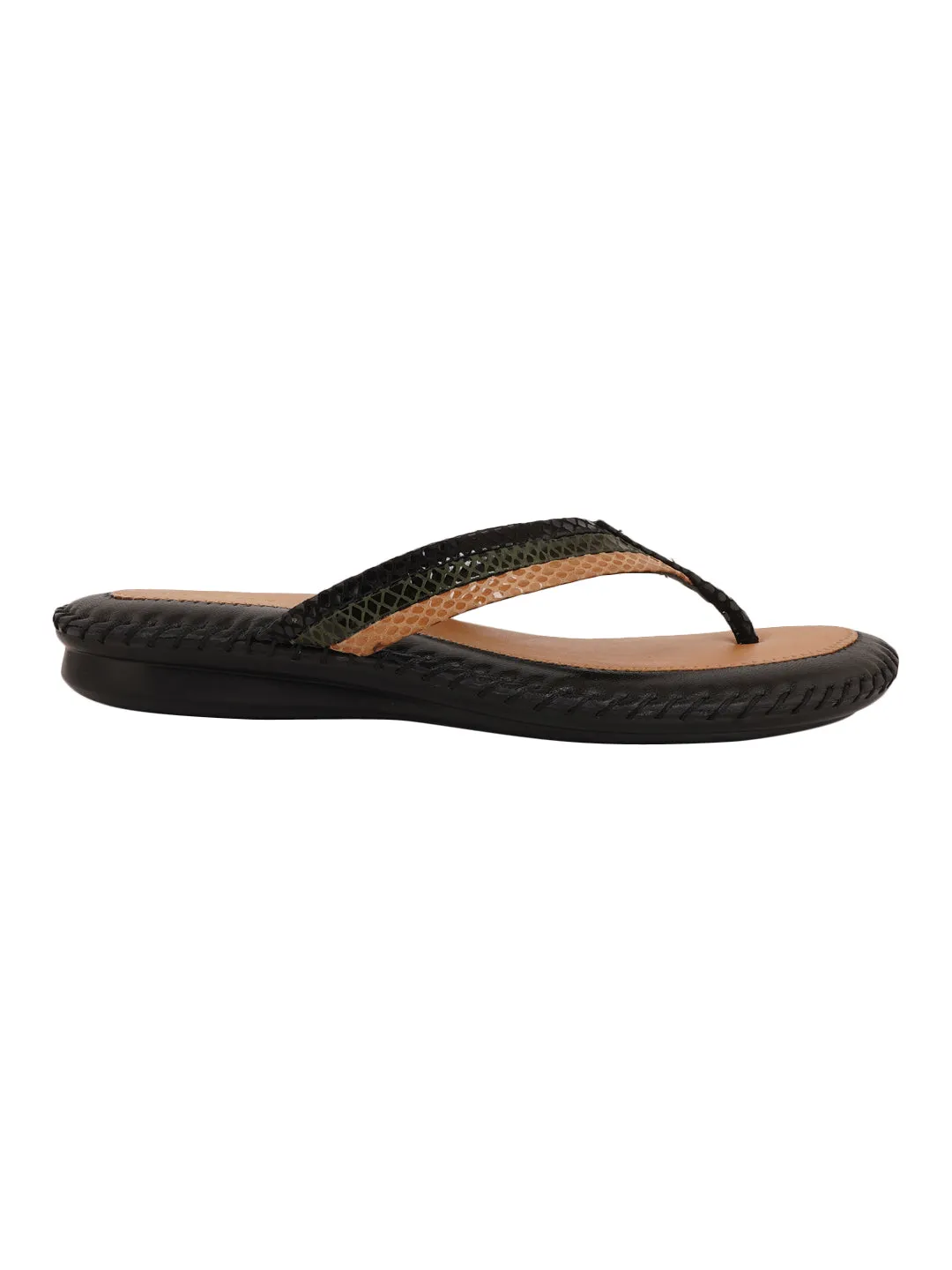 Pelle Albero Black Women comfortable  Slippers