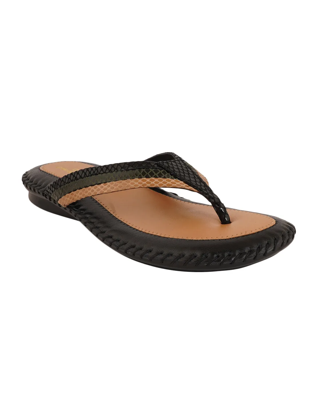 Pelle Albero Black Women comfortable  Slippers
