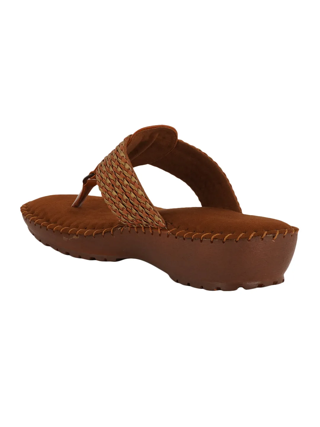 Pelle Albero Tan Women comfortable Slippers