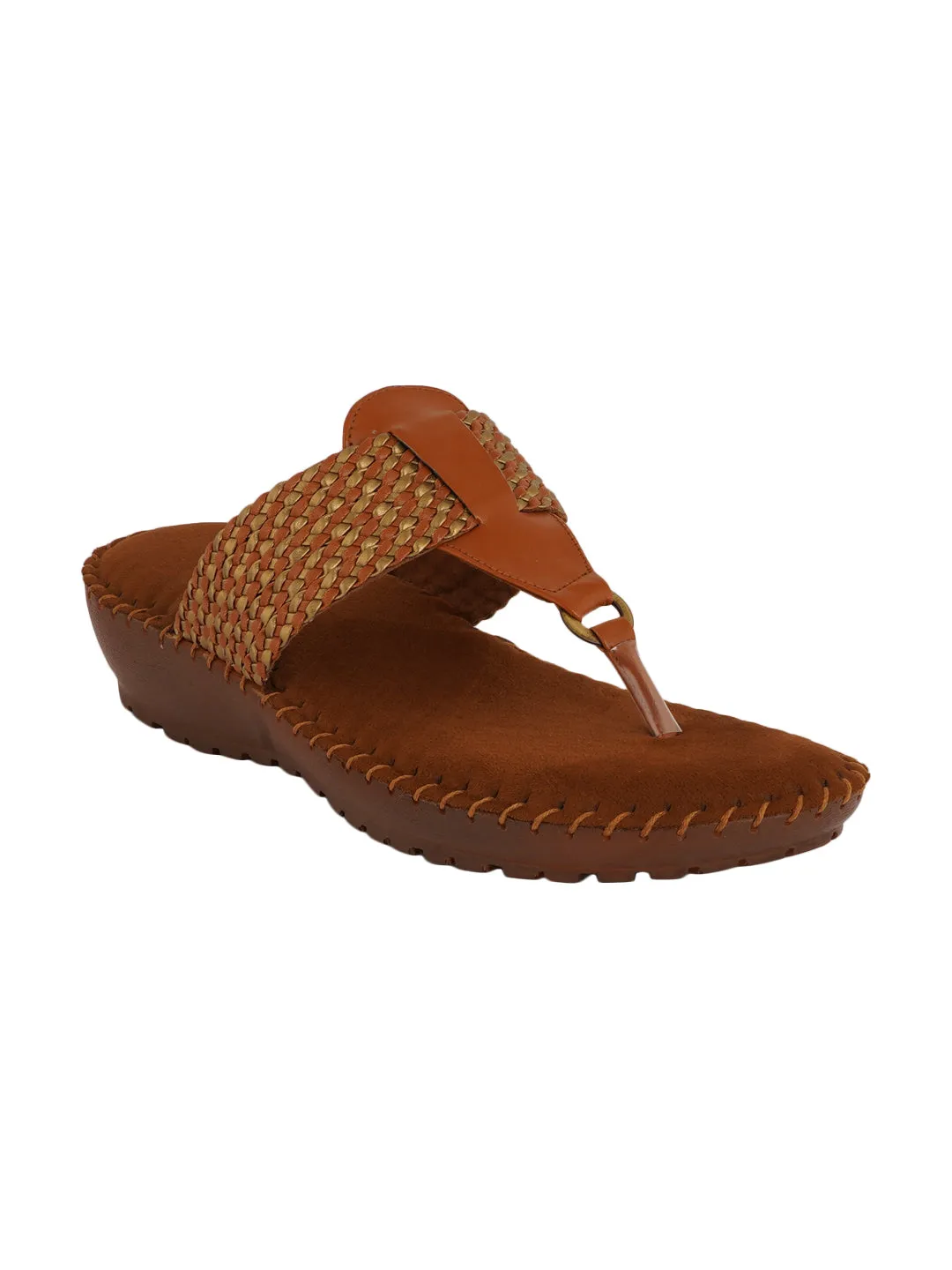 Pelle Albero Tan Women comfortable Slippers