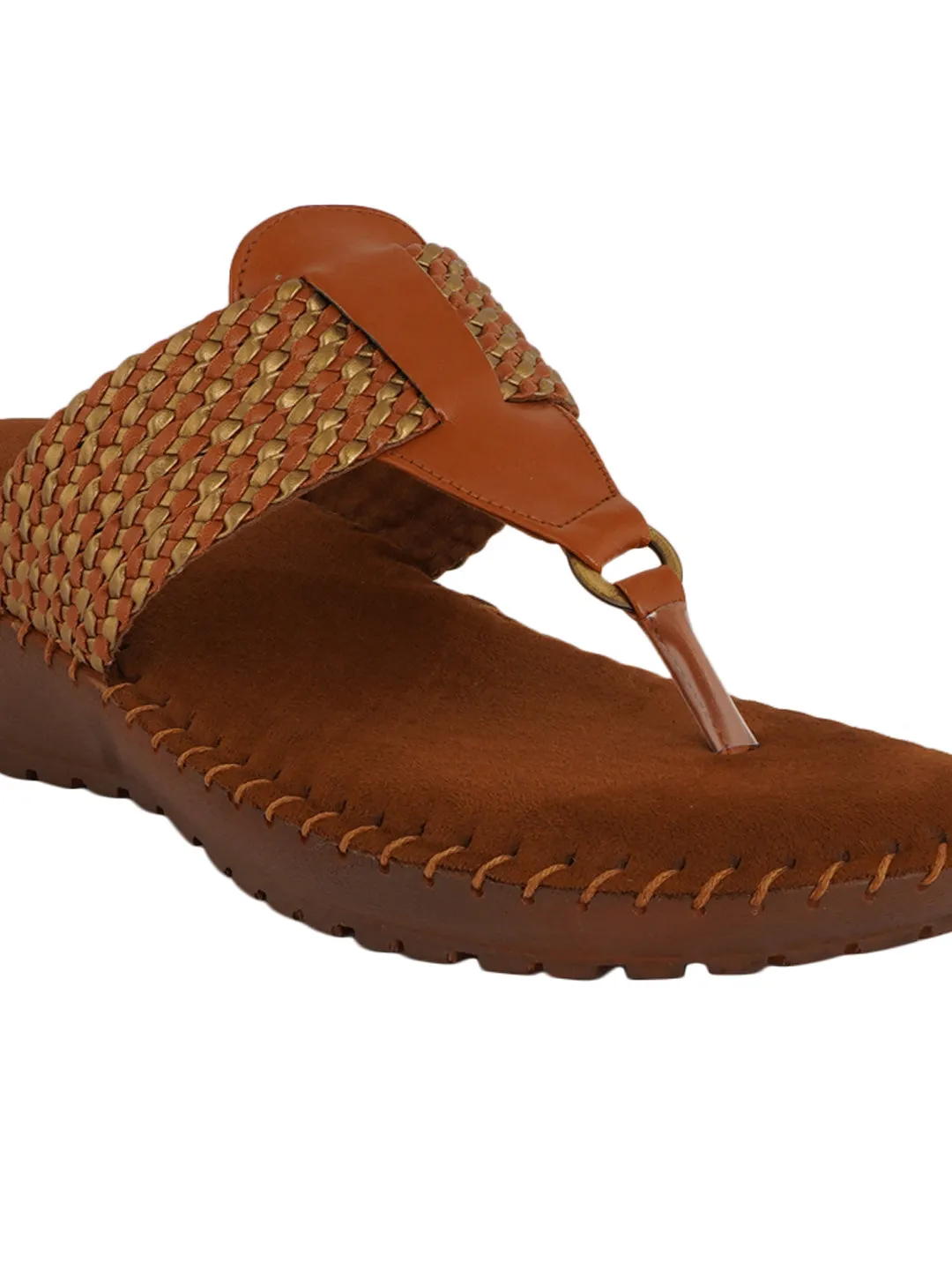 Pelle Albero Tan Women comfortable Slippers