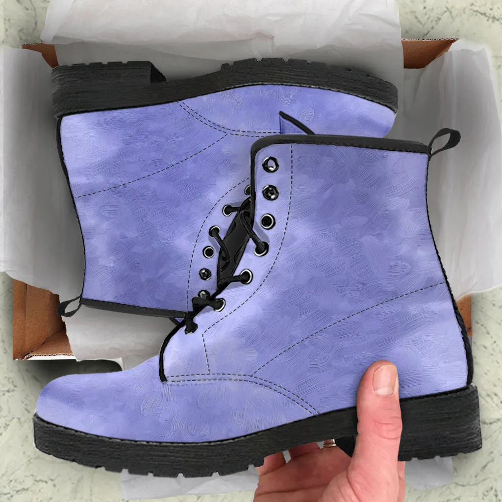 Purple Boots - Purple Pattern | Boho Shoes, Handmade Lace Up Boots, Vegan Leather Lace Up Boots Women, 90s Boots, 2000s Boots, Combat Boots