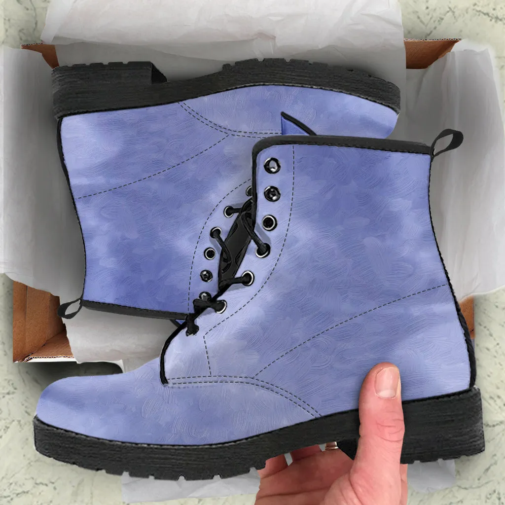 Purple Boots - Purple Pattern | Combat Boots, Boho Shoes, Handmade Lace Up Boots, Vegan Leather Lace Up Boots Women, 90s Boots, 2000s Boots