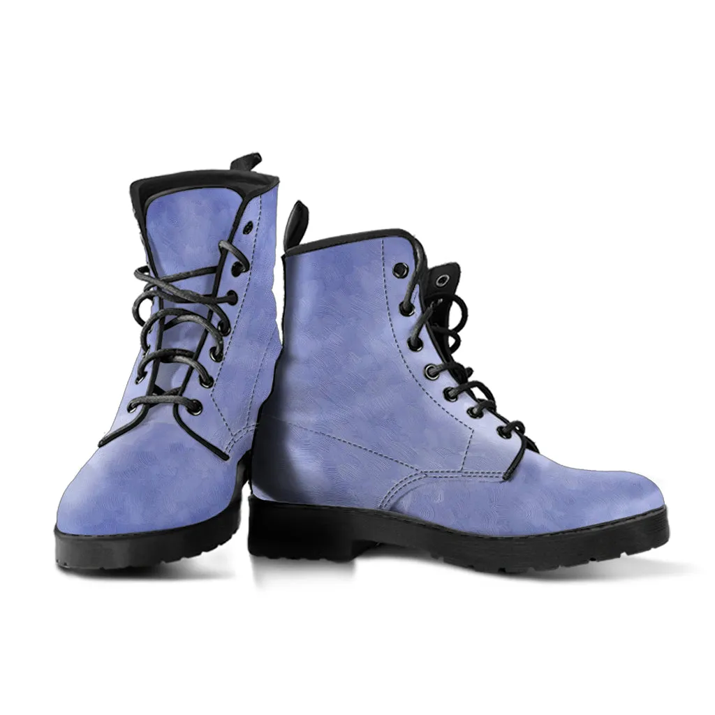 Purple Boots - Purple Pattern | Combat Boots, Boho Shoes, Handmade Lace Up Boots, Vegan Leather Lace Up Boots Women, 90s Boots, 2000s Boots
