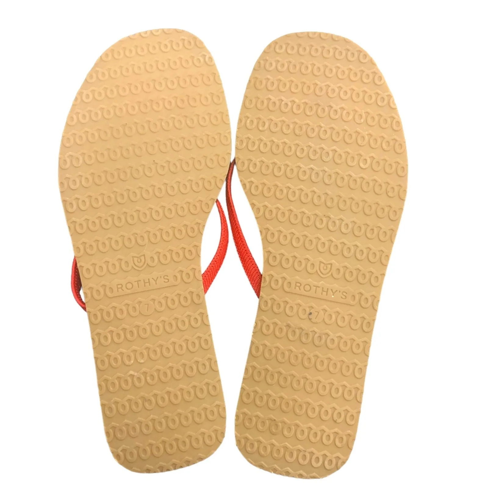 Rothy's Red Firecracker Flip Flop SZ 7