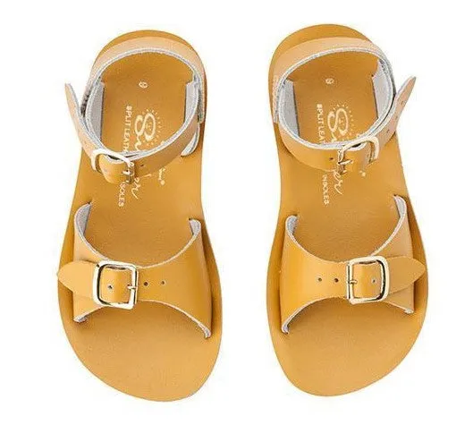 SALTWATER - KIDS SUNSAN SURFER SANDAL: MUSTARD