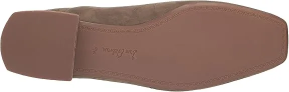 Sam Edelman Kimmi Olive Branch Squared Toe Block Heeled Slip On Ballet Flats
