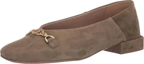 Sam Edelman Kimmi Olive Branch Squared Toe Block Heeled Slip On Ballet Flats