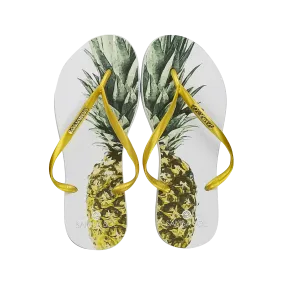 Samba Sol Women’s Fashion Collection Flip Flops - Pineapple Gold Strap