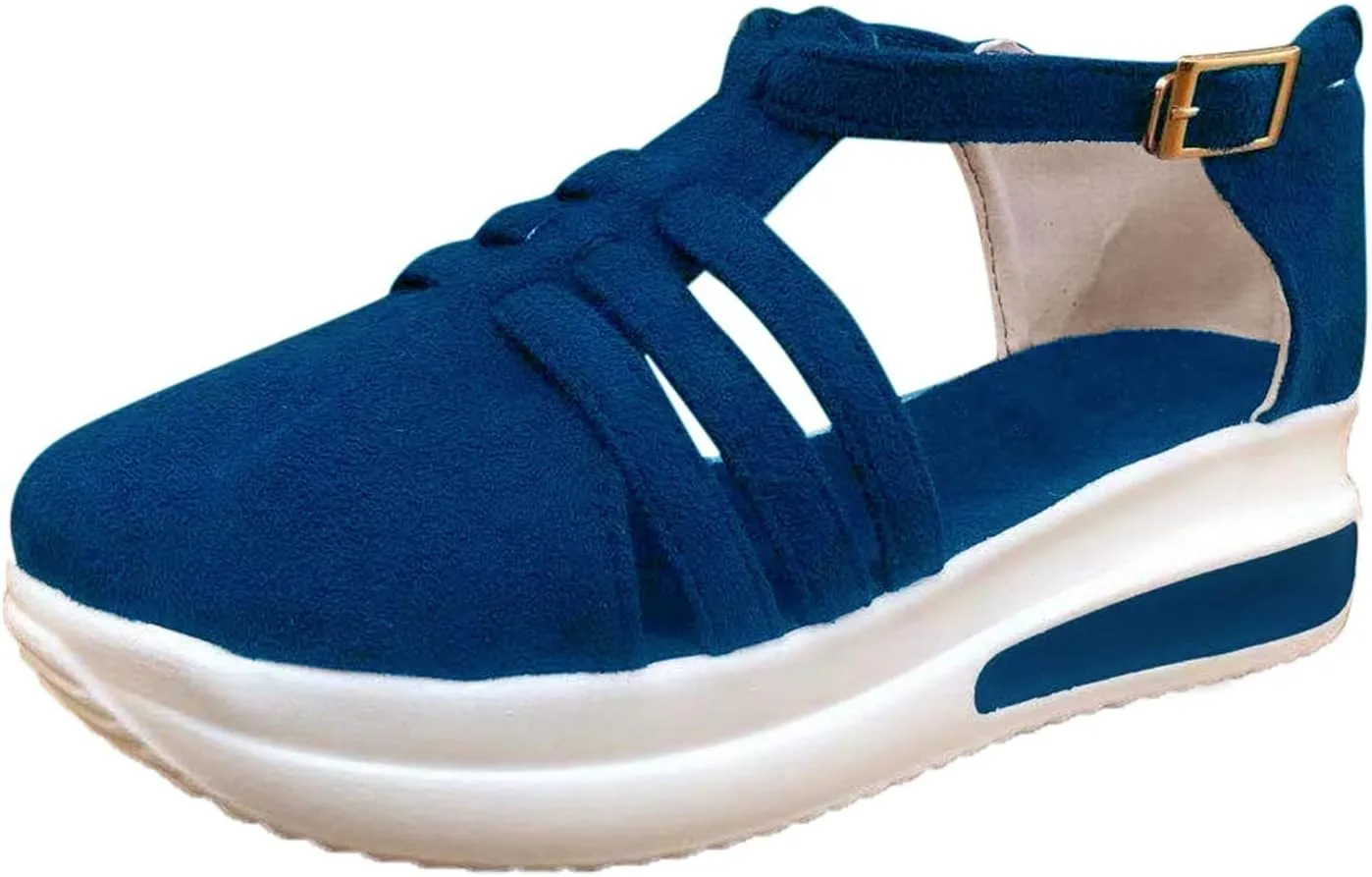 Sandals Women Fashion, Sandals Women Wedge Casual Breathable Flat Slippers Open Toe Outdoor Beach Sandals