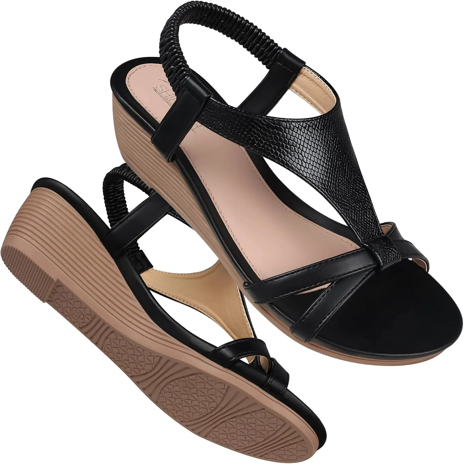 SHIBEVER Wedge Sandals for Women Dressy: Summer Platform Comfortable Low Wedges Womens Sandal
