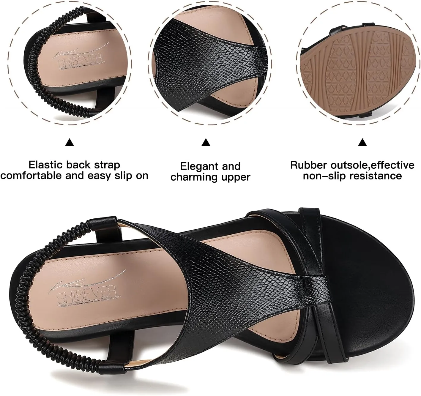 SHIBEVER Wedge Sandals for Women Dressy: Summer Platform Comfortable Low Wedges Womens Sandal