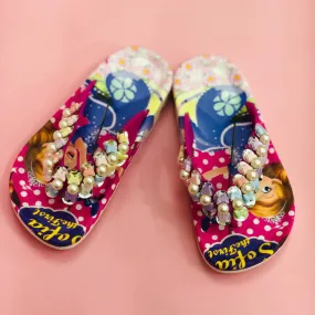 Sofia NonSlip Dark Pink Slippers with Stones 1935