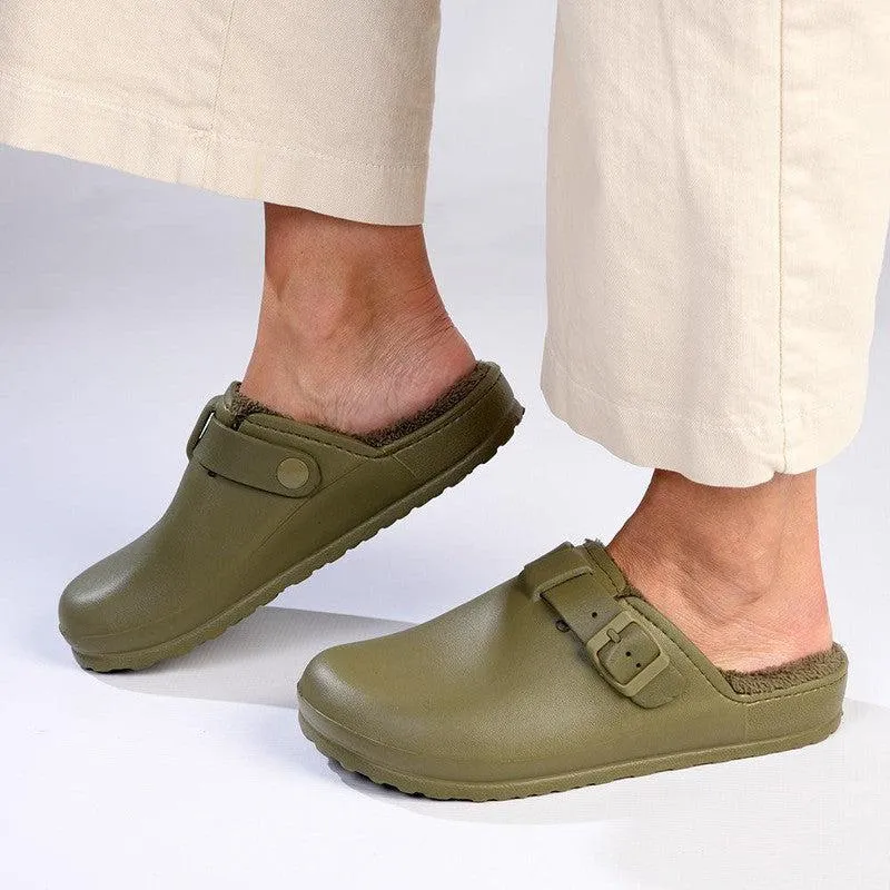 Soft Style by Hush Puppies Desi Fur Slip On - Khaki