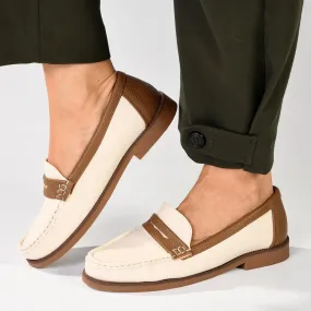 Soft Style By Hush Puppy Lamar Loafer With Saddle - Natural