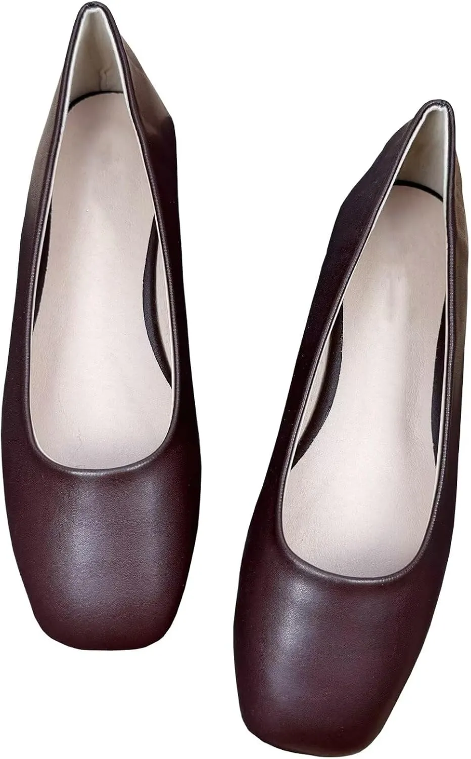 Stunner Women's Comfortable Slip On Ballet Shoes Square Toe Dress Flats Soft Walking Flats