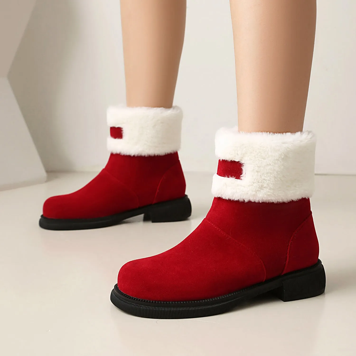 Tillbuy Furry Snow Boots