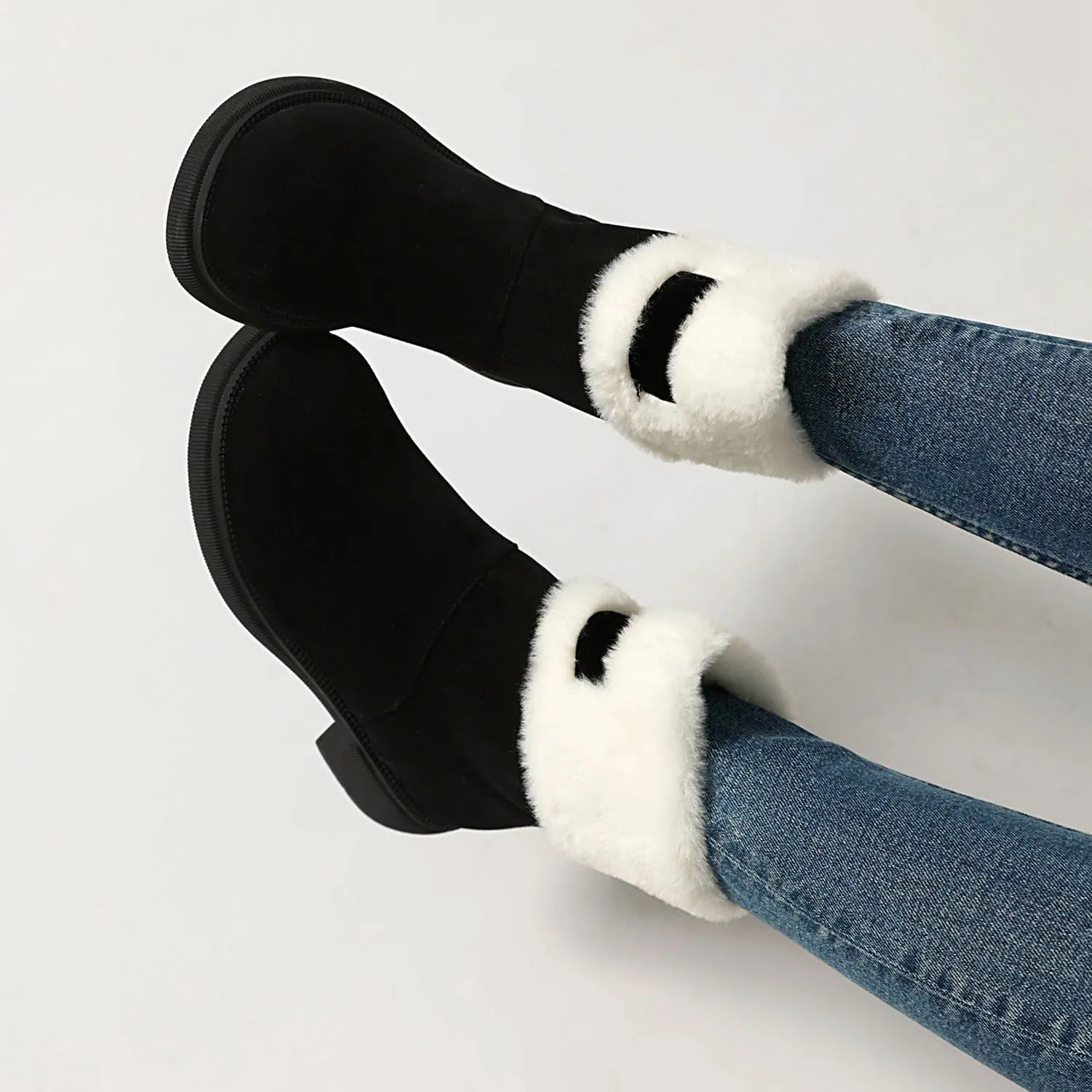 Tillbuy Furry Snow Boots