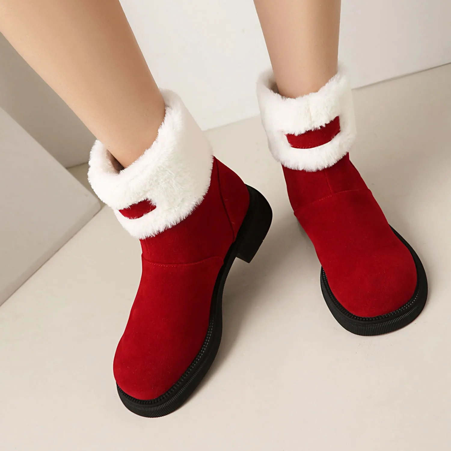 Tillbuy Furry Snow Boots