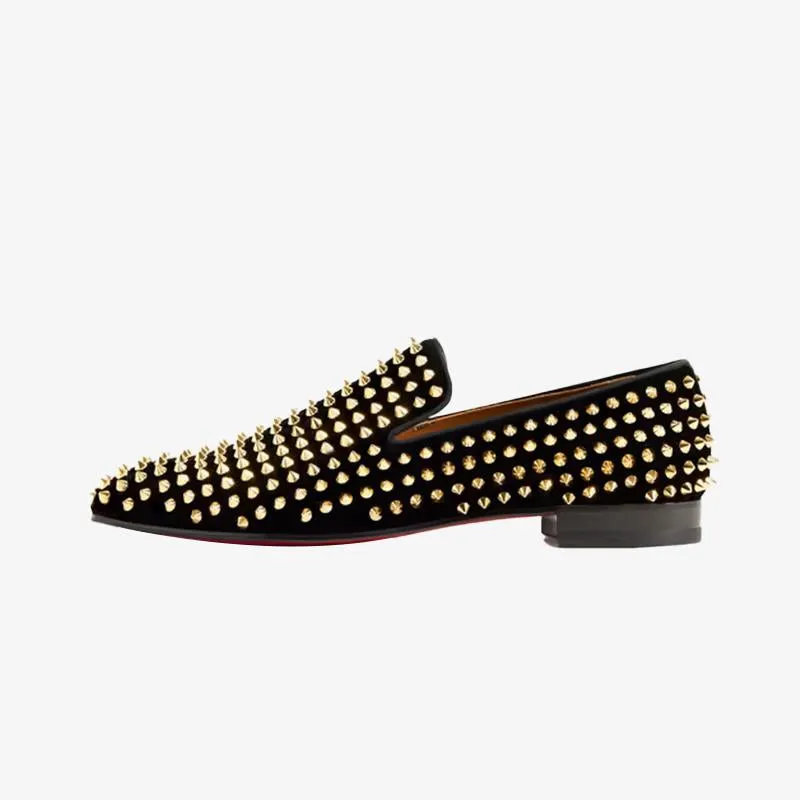 Trendy Spiked Rivets Studded Loafers