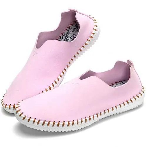 US Size 5-11 Loafers Casual Women Flat Shoes In Suede