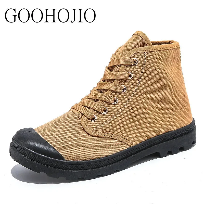 Waterproof Men's Casual Sneaker: Lace-up Canvas Shoes