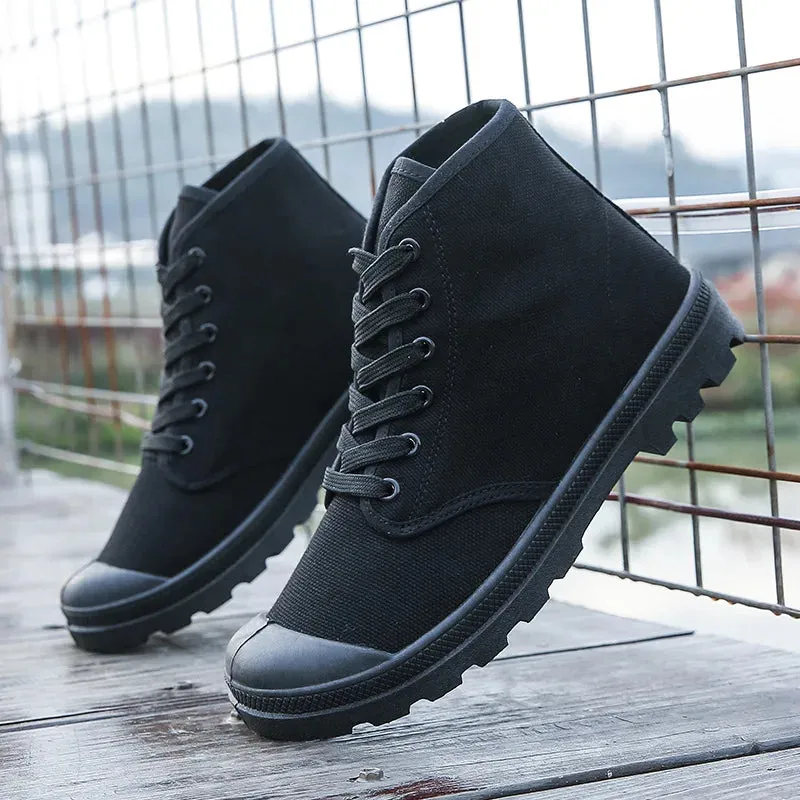 Waterproof Men's Casual Sneaker: Lace-up Canvas Shoes