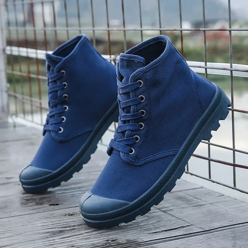 Waterproof Men's Casual Sneaker: Lace-up Canvas Shoes