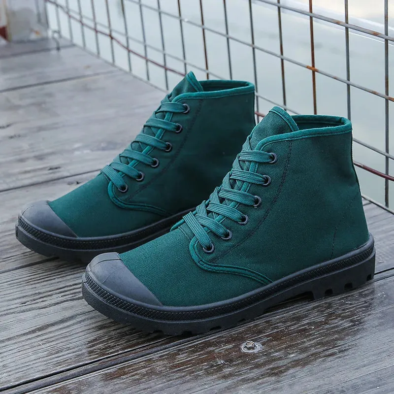Waterproof Men's Casual Sneaker: Lace-up Canvas Shoes