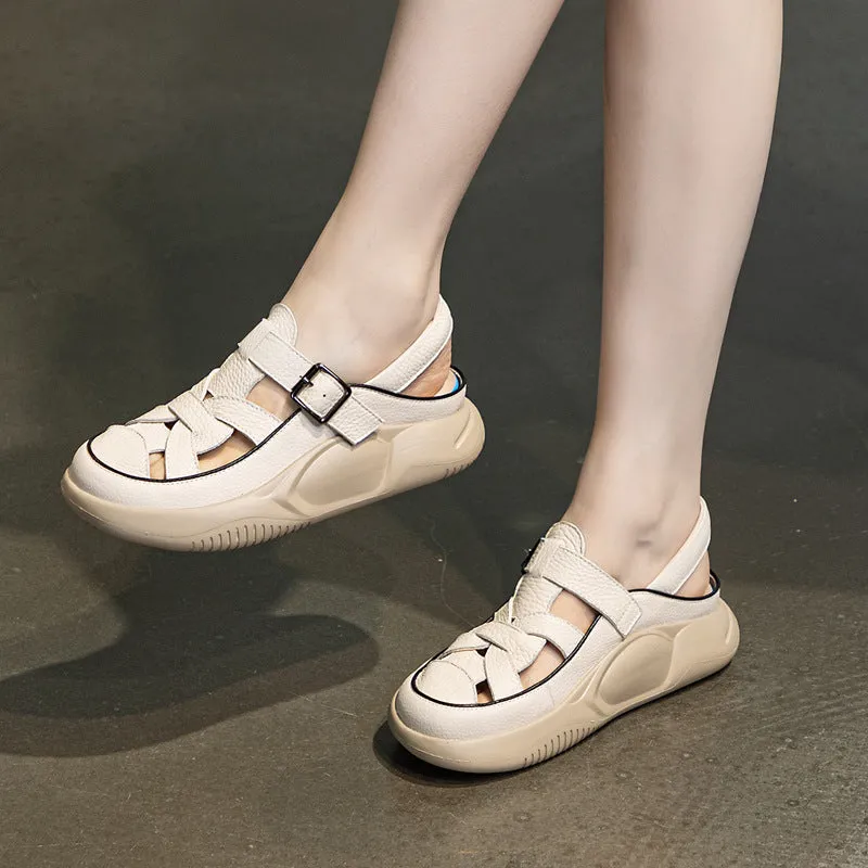 Women Breathable Hollow Wedge Sandals
