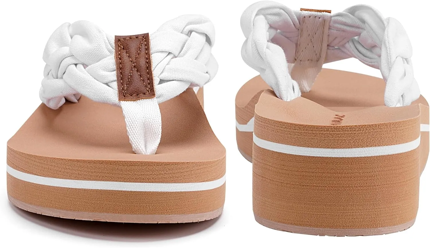 Womens Braid Comfortable Arch Support Flip Flops Soft Cushion Yoga Foam Beach Thong Sandals