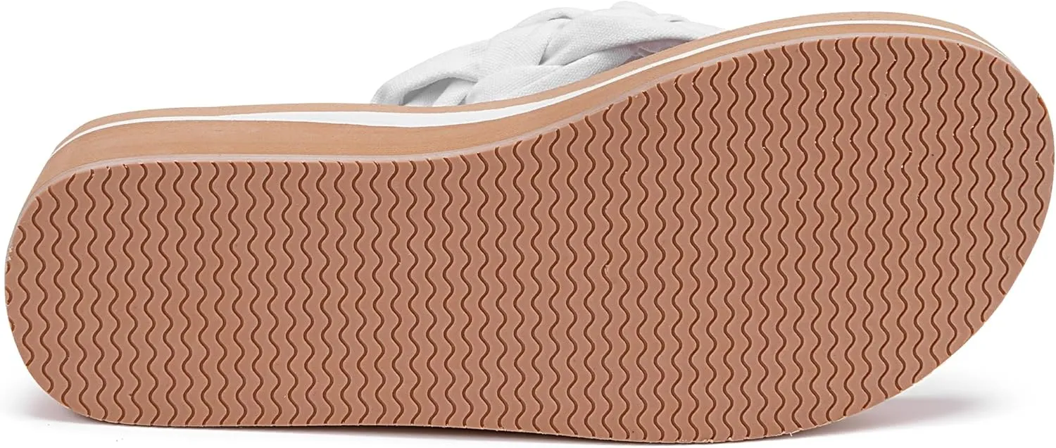 Womens Braid Comfortable Arch Support Flip Flops Soft Cushion Yoga Foam Beach Thong Sandals