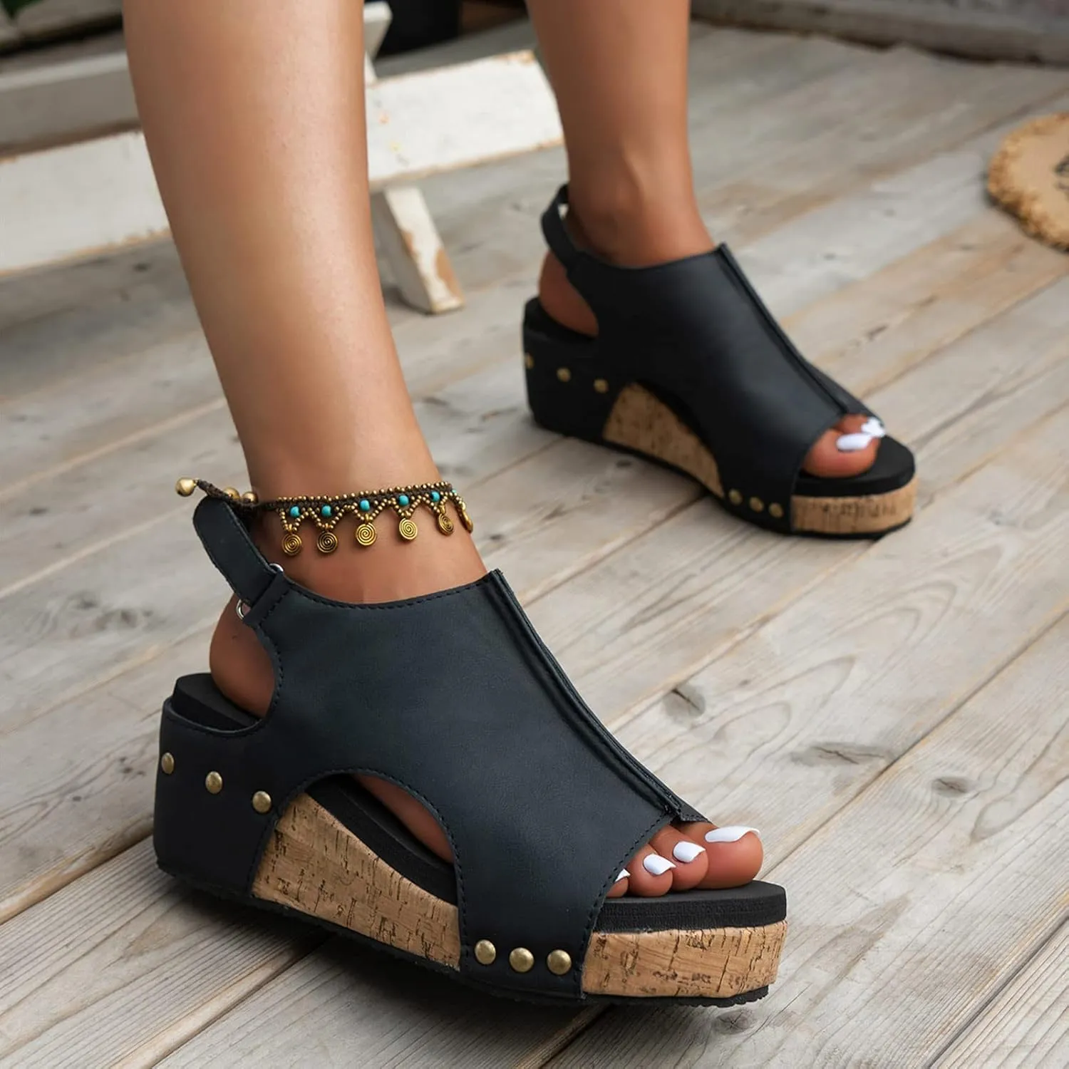 Women's Platforms Sandals 2025 Summer Trendy Open Toe Sandal Lightweight Comfort Breathable Sandal Trending Shoes