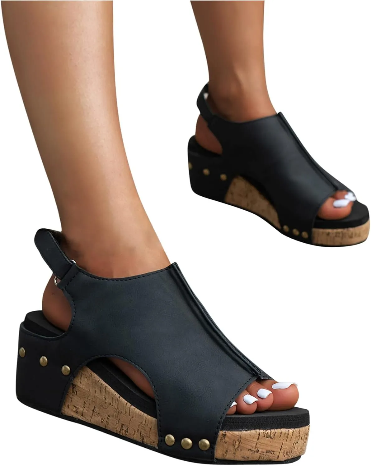 Women's Platforms Sandals 2025 Summer Trendy Open Toe Sandal Lightweight Comfort Breathable Sandal Trending Shoes
