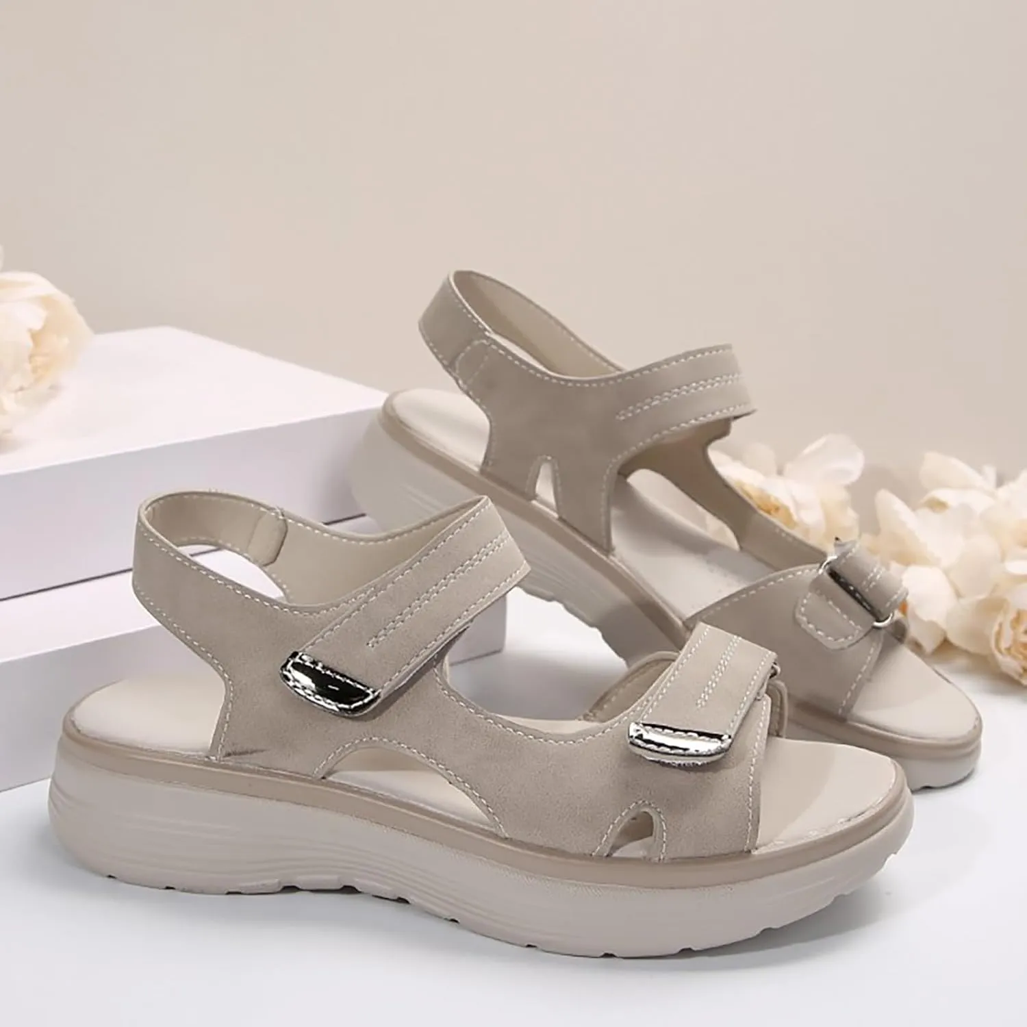 Womens sandals comfortable Summer Sport Sandals with Arch Support Comfortable Walking Ankle Strap Sandals
