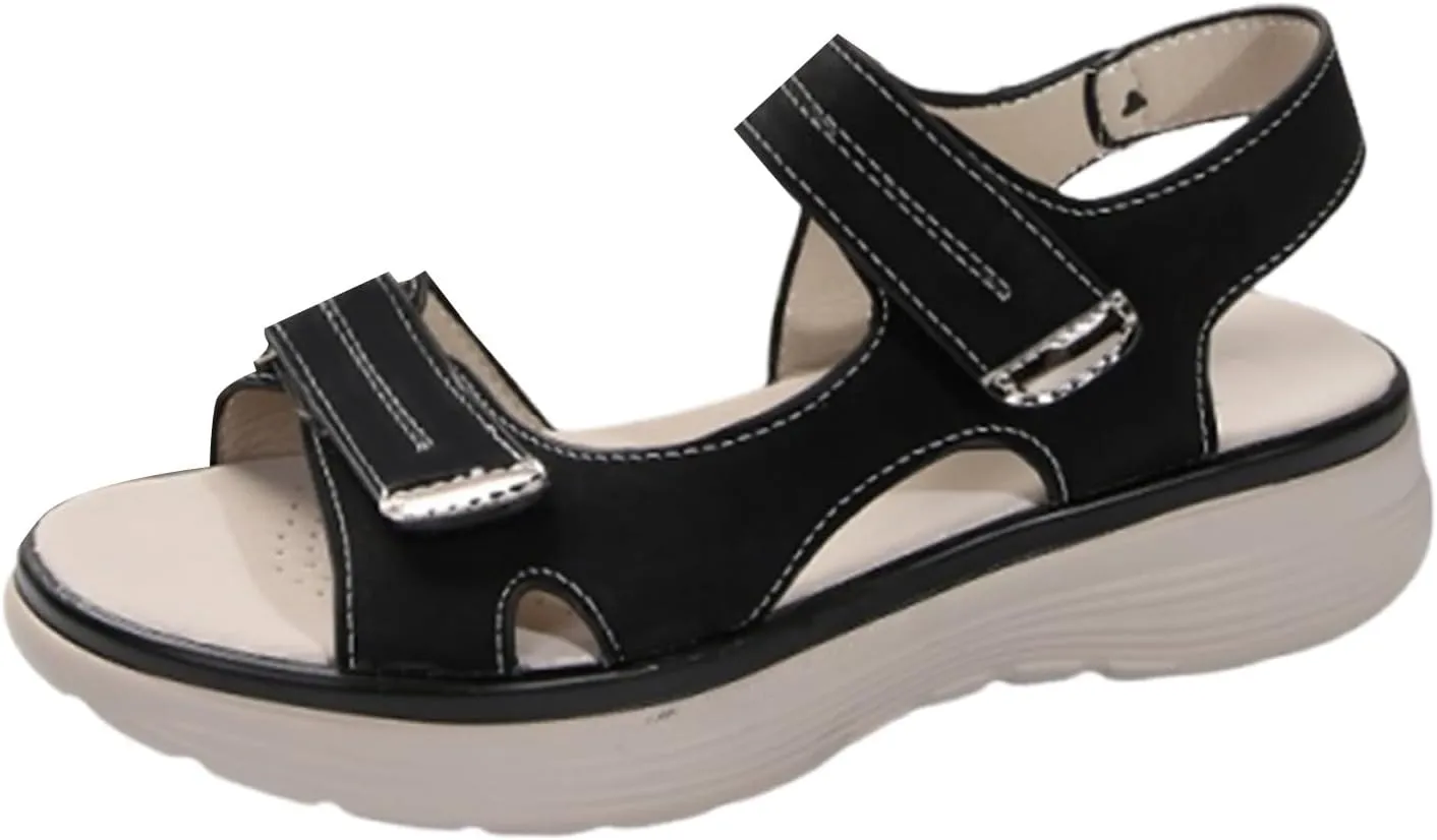 Womens sandals comfortable Summer Sport Sandals with Arch Support Comfortable Walking Ankle Strap Sandals